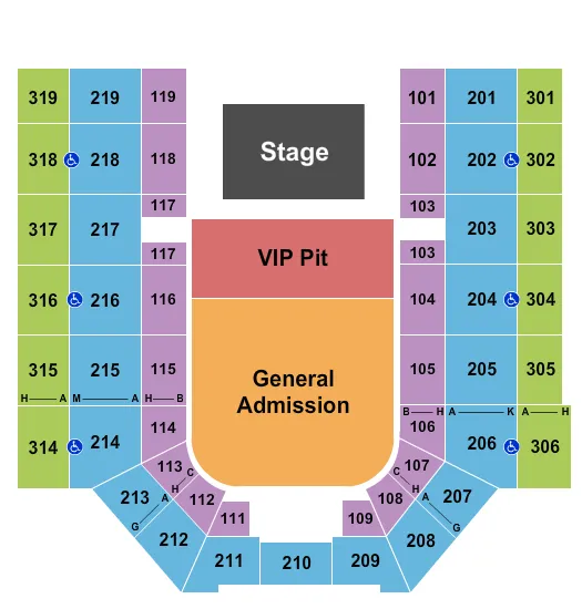 COLE SWINDELL Seating Map Seating Chart