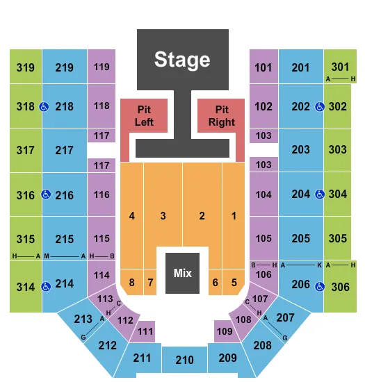 OLD DOMINION Seating Map Seating Chart