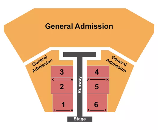 ENDSTAGE RUNWAY Seating Map Seating Chart