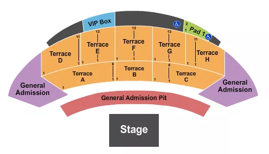 ENDSTAGE GA PIT RESERVED Seating Map Seating Chart