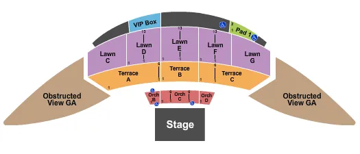 ENDSTAGE RSVD 3 OBSTRUCTED VIEW Seating Map Seating Chart