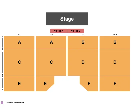 END STAGE Seating Map Seating Chart