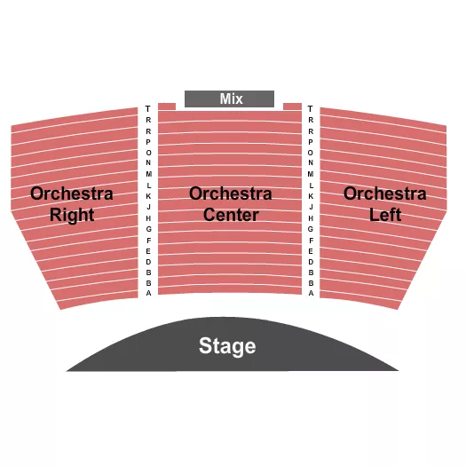 ENDSTAGE NO BALC Seating Map Seating Chart
