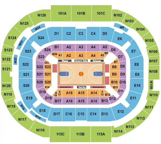 BASKETBALL 2 Seating Map Seating Chart