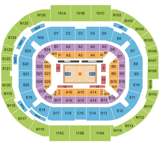 BASKETBALL Seating Map Seating Chart