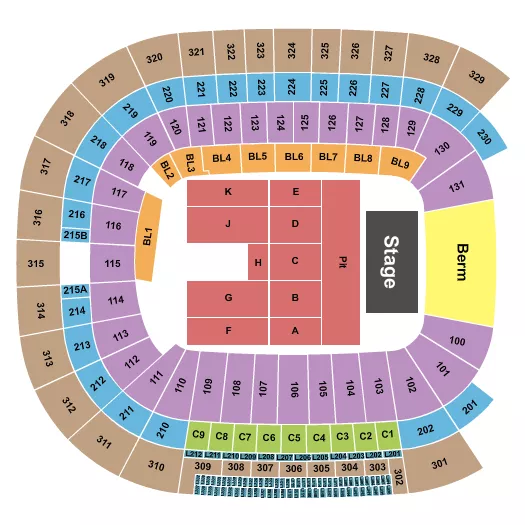 CONCERT GA PIT Seating Map Seating Chart