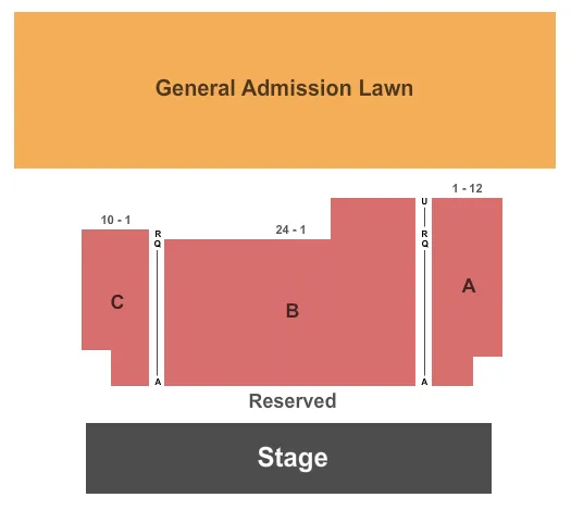 END STAGE Seating Map Seating Chart