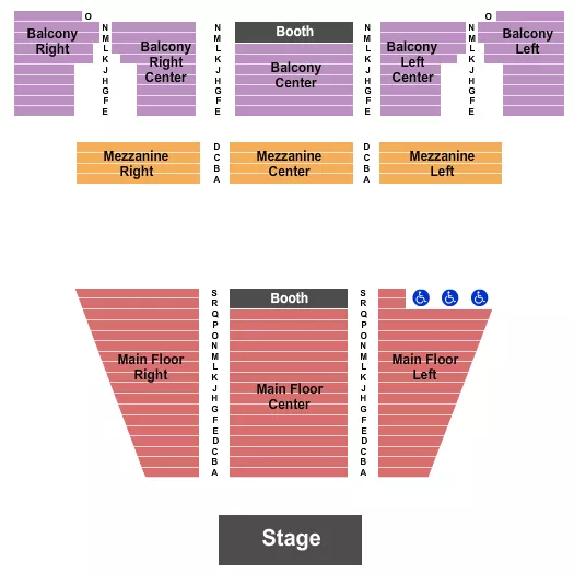 ENDSTAGE Seating Map Seating Chart