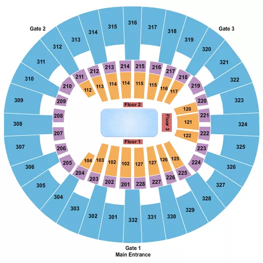 DISNEY ON ICE Seating Map Seating Chart