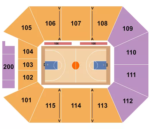 BASKETBALL WOMEN Seating Map Seating Chart