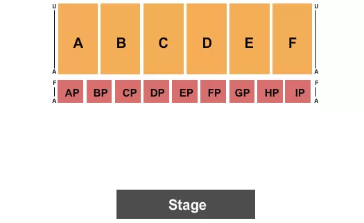 GRANDSTAND UPPER LOWER Seating Map Seating Chart