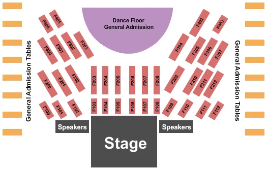 END STAGE Seating Map Seating Chart