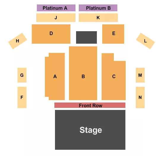END STAGE RESERVED 2 Seating Map Seating Chart