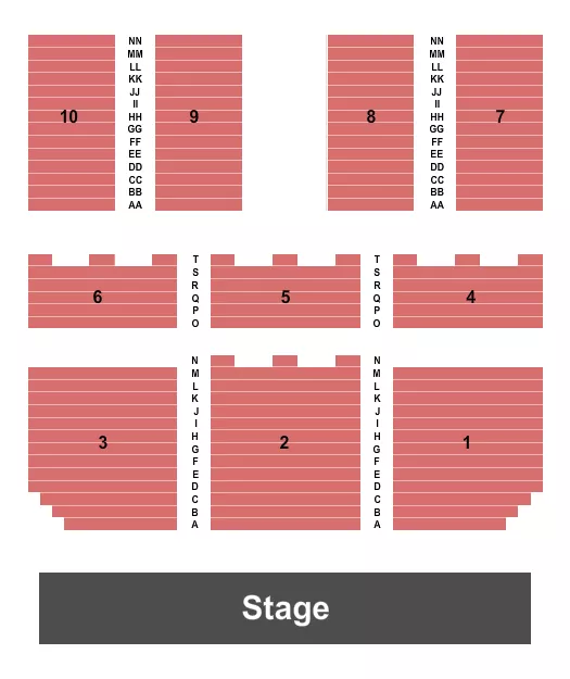 ENDSTAGE 4 Seating Map Seating Chart