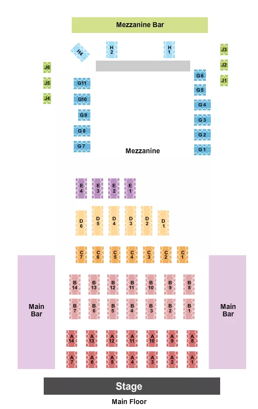 ENDSTAGE 3 Seating Map Seating Chart