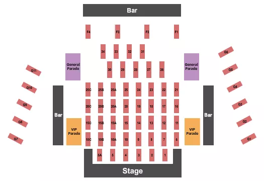 ENDSTAGE TABLES Seating Map Seating Chart