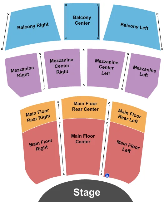 END STAGE Seating Map Seating Chart