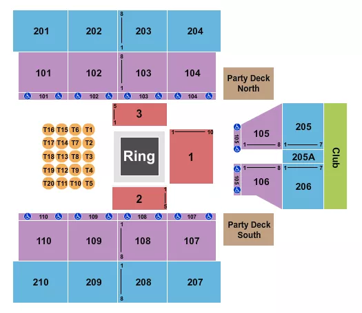BOXING Seating Map Seating Chart