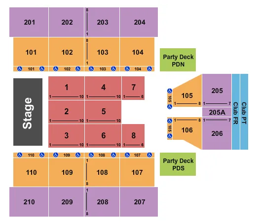 ENDSTAGE 2 Seating Map Seating Chart