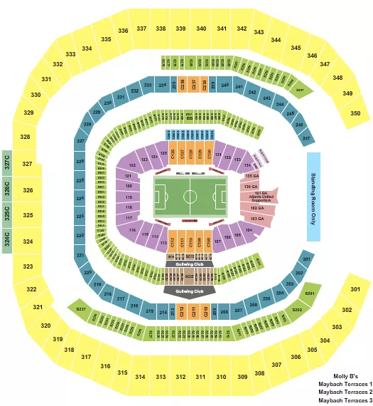 MERCEDES BENZ STADIUM SOCCER 5 Seating Map Seating Chart