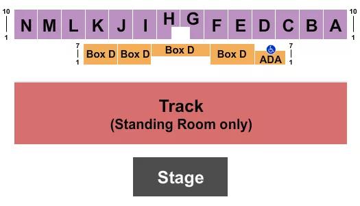 ENDSTAGE TRACK GA Seating Map Seating Chart