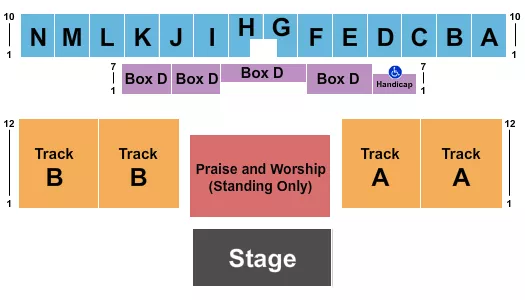 TOBYMAC Seating Map Seating Chart