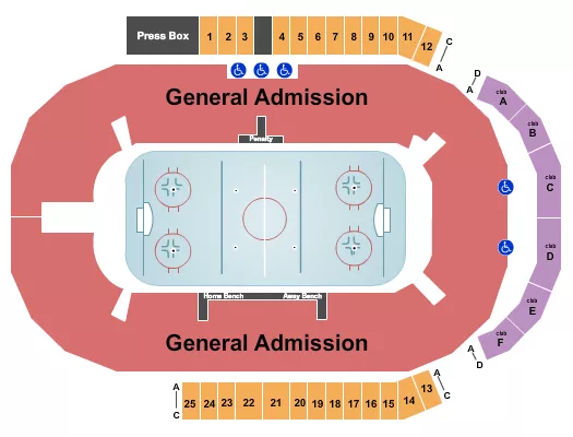 HOCKEY GA Seating Map Seating Chart