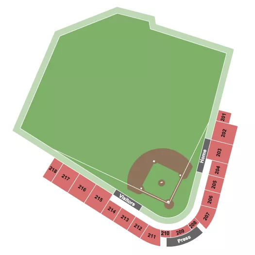 BASEBALL Seating Map Seating Chart