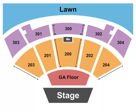 ENDSTAGE GA FLOOR 2 Seating Map Seating Chart