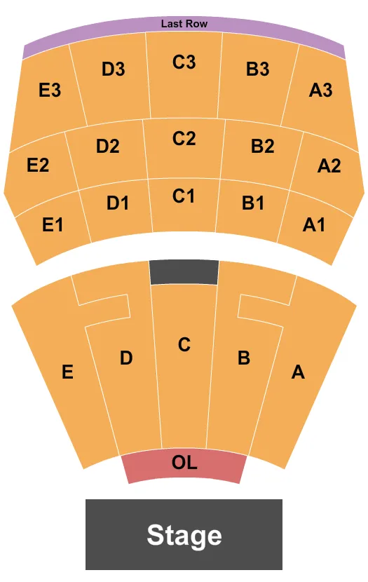 END STAGE Seating Map Seating Chart