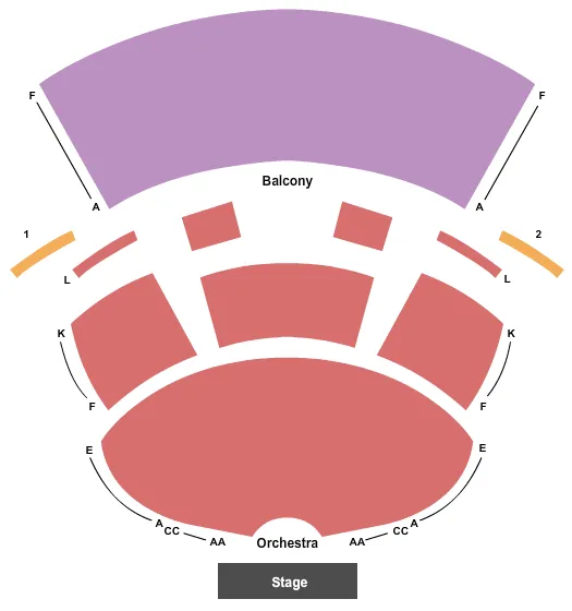 MESA ARTS CENTER PIPER REPERTORY THEATER ENDSTAGE 2 Seating Map Seating Chart