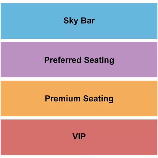 MESA THEATER CLUB VIP PREMIUM PREFERRED SKYBAR Seating Map Seating Chart