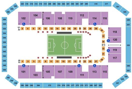 SOCCER Seating Map Seating Chart