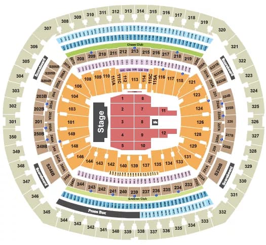 BRUNO MARS Seating Map Seating Chart
