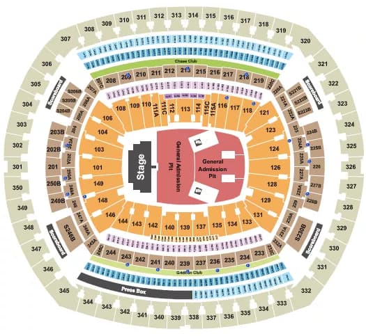 ENDSTAGE GA PIT FLOOR Seating Map Seating Chart