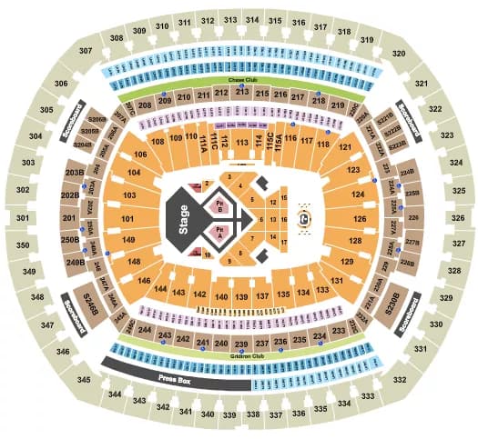USHER 2 Seating Map Seating Chart