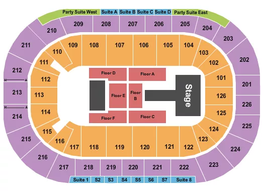 J BALVIN 1 Seating Map Seating Chart