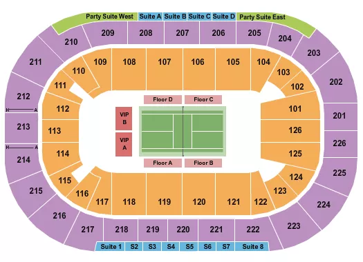 PICKLEBALL Seating Map Seating Chart