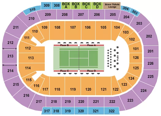 TENNIS Seating Map Seating Chart