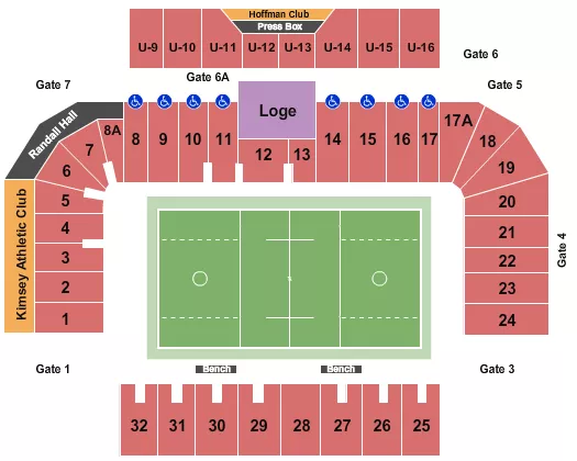 LACROSSE Seating Map Seating Chart