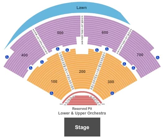 END STAGE Seating Map Seating Chart