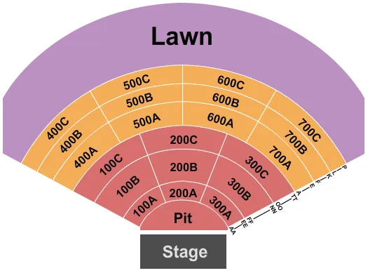 ENDSTAGE SMALL PIT Seating Map Seating Chart