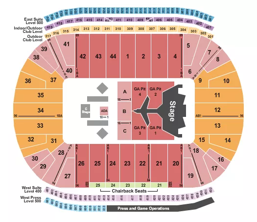 MORGAN WALLEN Seating Map Seating Chart