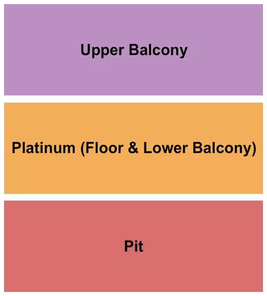 MICHIGAN THEATRE JACKSON PIT PLATINUM BALCONY Seating Map Seating Chart