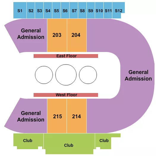 MID AMERICA CENTER CARDEN CIRCUS Seating Map Seating Chart