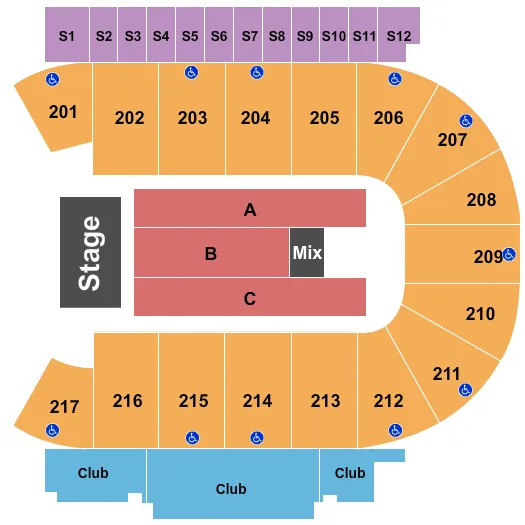 MID AMERICA CENTER TSO 1 Seating Map Seating Chart