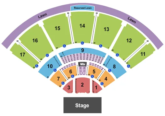 END STAGE Seating Map Seating Chart