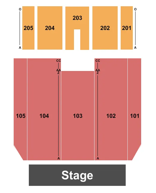 MAJED J NESHEIWAT CONVENTION CENTER ENDSTAGE Seating Map Seating Chart