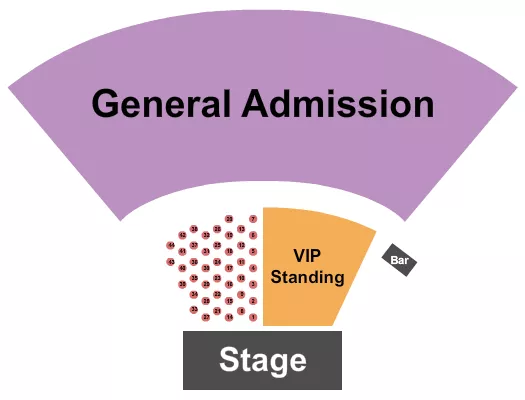 ENDSTAGE TABLES VIP Seating Map Seating Chart
