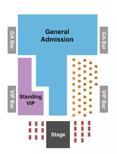GA TABLES COUCHES Seating Map Seating Chart
